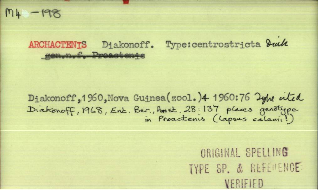 front of card